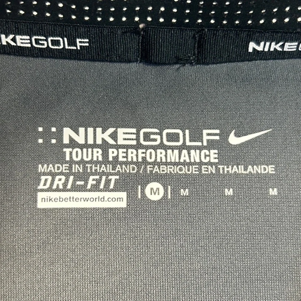 Nike Golf Tour Performance Polo Shirt  Mens Medium Red Gray Dri-FIT Colorblock
